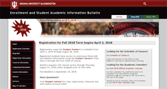 Desktop Screenshot of enrollmentbulletin.indiana.edu