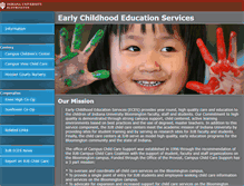 Tablet Screenshot of childcare.indiana.edu