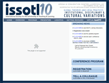 Tablet Screenshot of issotl10.indiana.edu