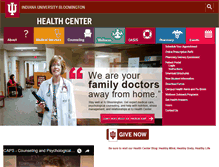 Tablet Screenshot of healthcenter.indiana.edu